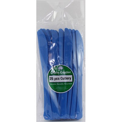 Royal Blue Plastic Knives 25pk