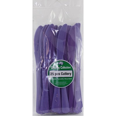 Purple Plastic Knives 25pk