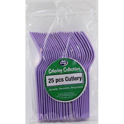 Lavender Plastic Forks 25pk