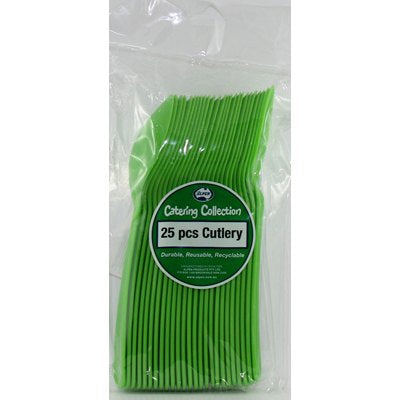 Lime Plastic Spoons 25pk