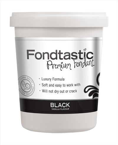 Fondtastic Vanilla Flavoured Fondant - Black 908g