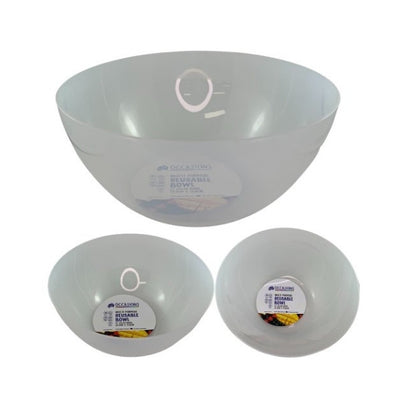 Clear Round Hard Plastic Reusable Bowl 4L