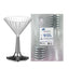 12pk Silver Trim Plastic Martini Glass 175ml