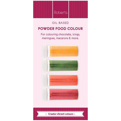 Roberts Oil based Powder Dyes 4x1g (Red, Orange, Yellow and Green)