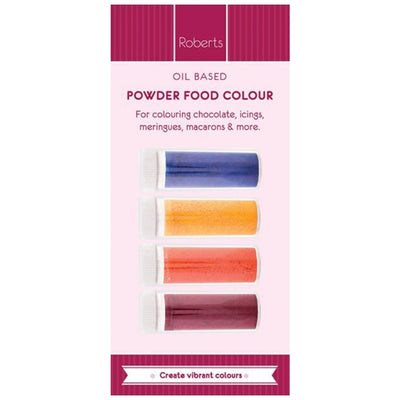 Roberts Oil based Powder Dyes 4x1g (Orange, Yellow, Violet and Blue)