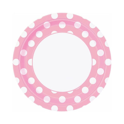 Dots Lovely Pink Paper Plates 9in 8pk