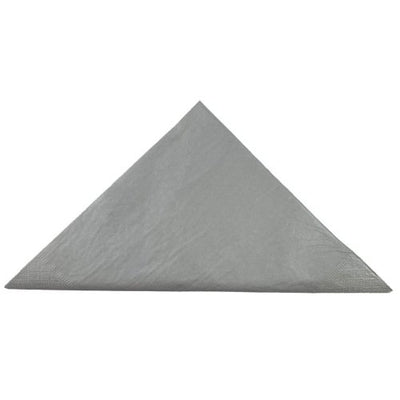 Metallic Silver Dinner Napkins 2ply 40x40cm 50pk