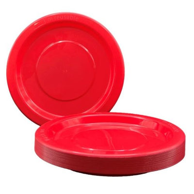 Red Plastic Dinner Plates 230mm 20pk
