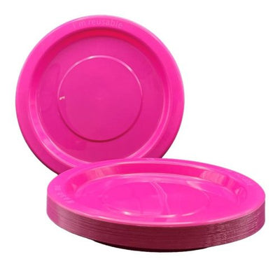 Magenta Plastic Dinner Plates 230mm 20pk