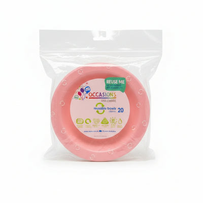 Light Pink Plastic Bowls 20pk