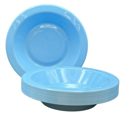 Light Blue Plastic Bowls 20pk