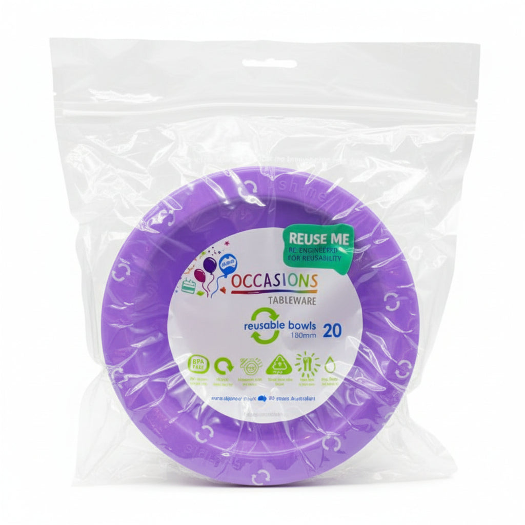 Lavender Plastic Bowls 20pk