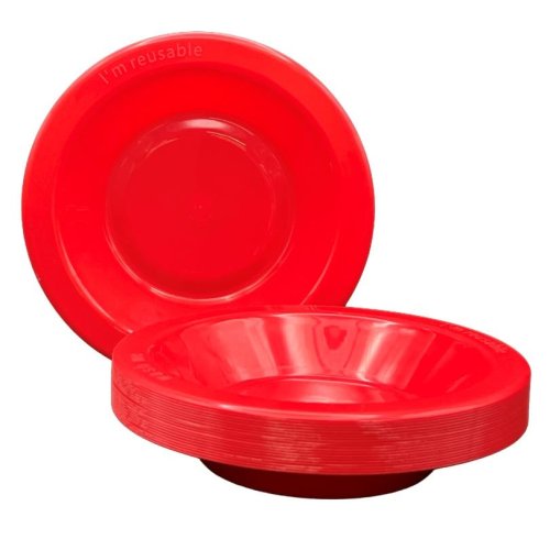 Red Plastic Bowls 20pk