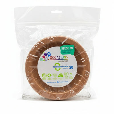 Rose Gold Plastic Bowls 20pk