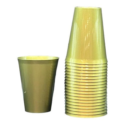 Gold Plastic Cups 285ml 20pk