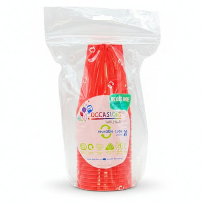 Orange Plastic Cups 285ml 20pk