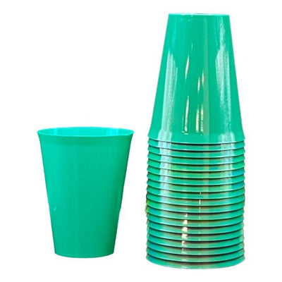 Green Plastic Cups 285ml 20pk