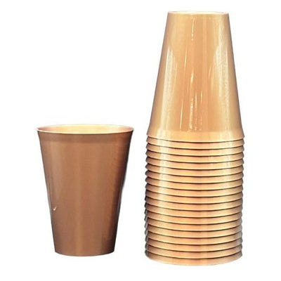 Rose Gold Plastic Cups 285ml 20pk