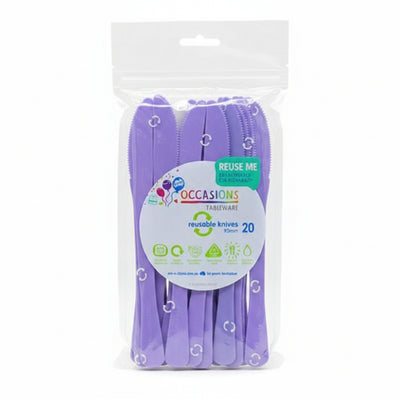 Lavender Plastic Knives 20pk