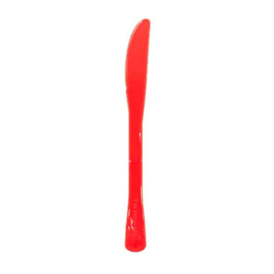 Red Plastic Knives 20pk