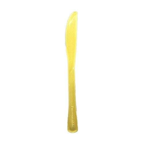Gold Plastic Knives 20pk
