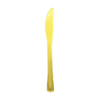 Gold Plastic Knives 20pk