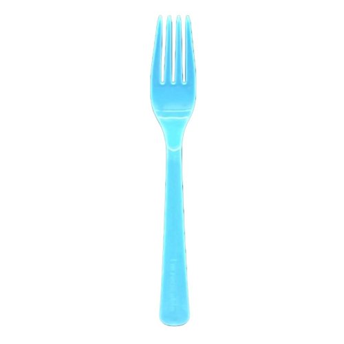 Light Blue Plastic Forks 20pk