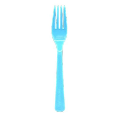 Light Blue Plastic Forks 20pk