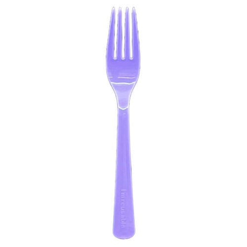Lavender Plastic Forks 20pk