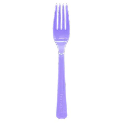 Lavender Plastic Forks 20pk
