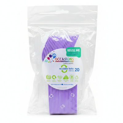 Lavender Plastic Forks 20pk