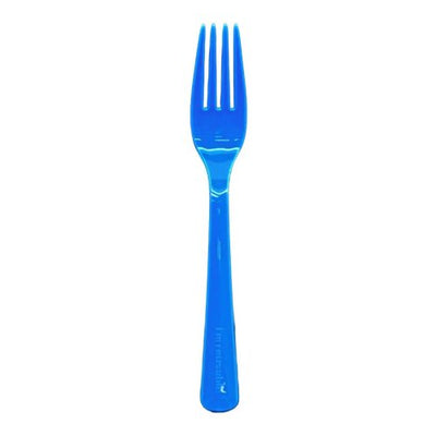 Royal Blue Plastic Forks 20pk