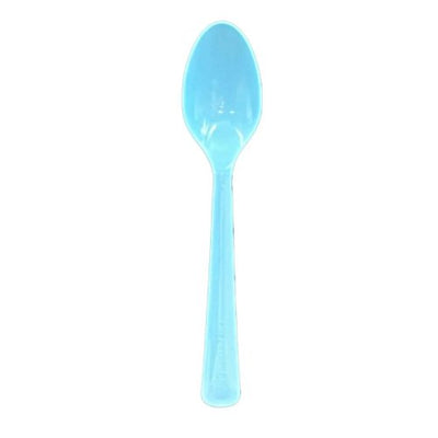 Light Blue Plastic Spoons 20pk