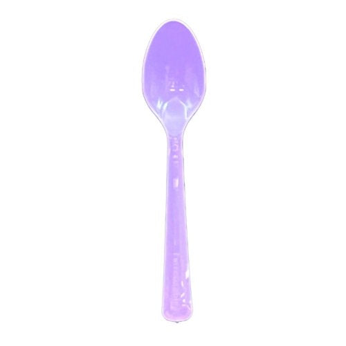 Lavender Plastic Spoons 20pk