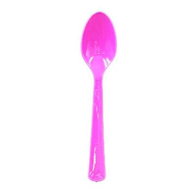 Magenta Plastic Spoons 20pk
