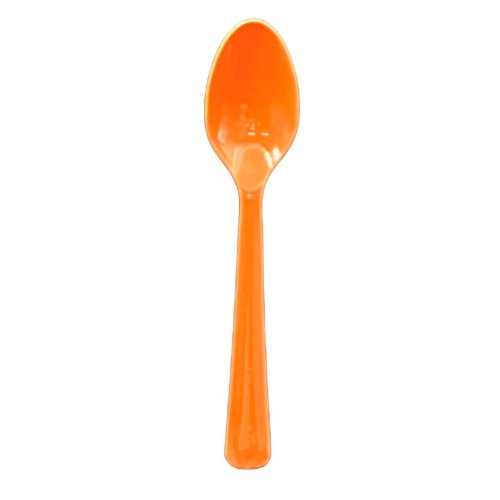 Orange Plastic Spoons 20pk