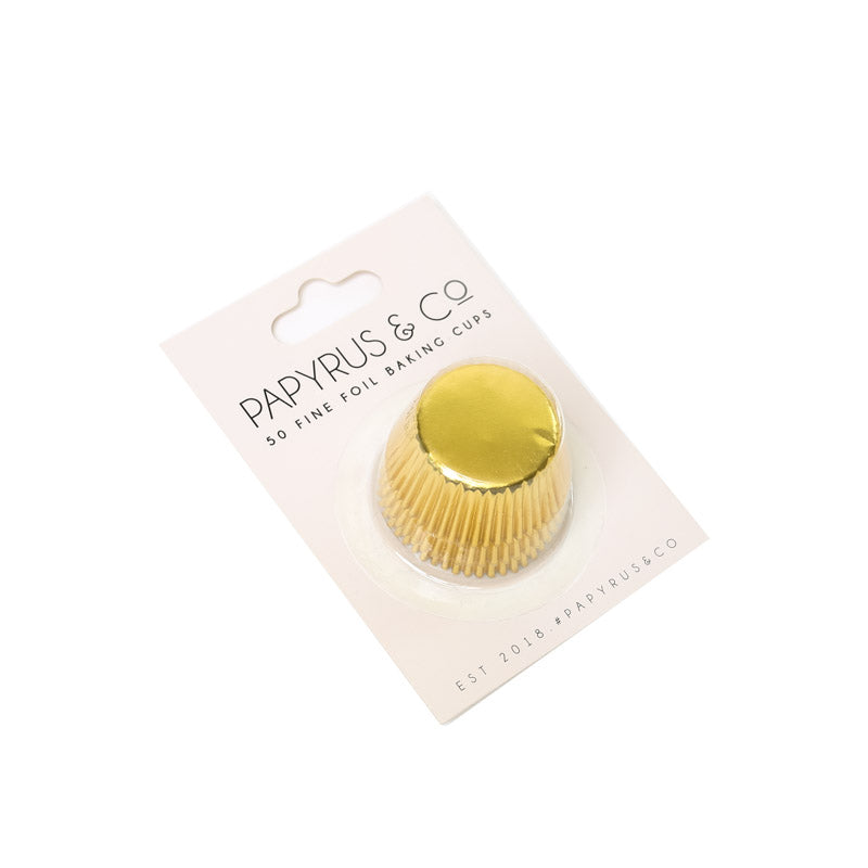 50pk Gold Foil Mini Baking Cups (35mm base)