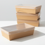3pk Small Brown Grazing Box with Clear PET lid (255x155x80mm)