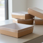3pk Medium Square Brown Grazing Box with Clear PET lid (250x250x80mm)