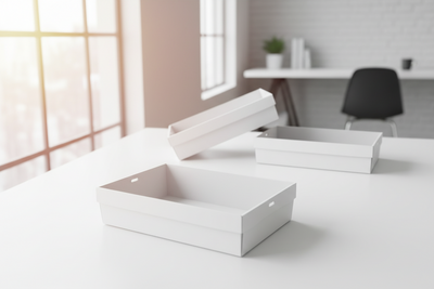 3pk Small White Grazing Box with Clear PET lid (255x155x80mm)