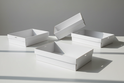 3pk Large White Grazing Box with Clear PET lid (560x255x80mm)