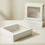 3pk Large Square White Grazing Box with Window  Lid (280x280x80mm)