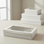 3pk Medium White Grazing Box with Window Lid (366x255x80mm)