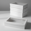 3pk Large White Grazing Box with Window Lid (560x255x80mm)