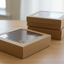3pk Medium Square Kraft Grazing Box with Window Lid (250x250x80mm)