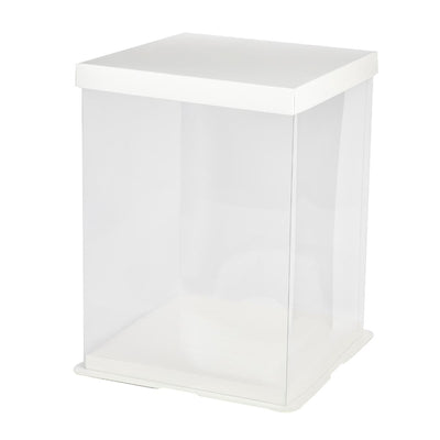 BULK 40pk Clear Tall 10in Acrylic Cake Box (10x10x12in)