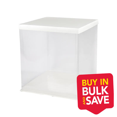 BULK 24pk Clear 6in Acrylic Cake Box (6x6x6in)