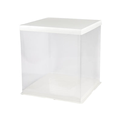 BULK 40pk Clear 8in Acrylic Cake Box (8x8x6in)