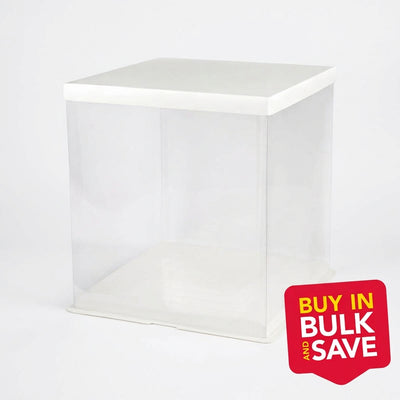 BULK 12pk Clear 12in Acrylic Cake Box (12x12x6in)