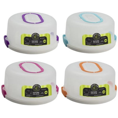 30cm Round Cake Caddy with Handle (assorted colour chosen at random)